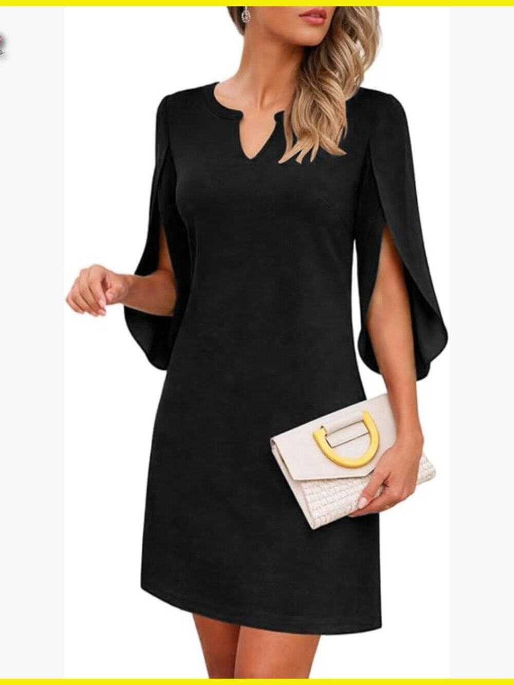 Flutter Sleeve Chiffon Cocktail Dress Elegant A-Line Formal Wedding Guest